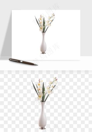 花瓶摆件花艺png免抠图