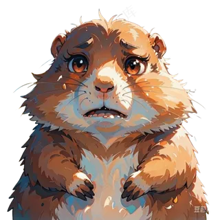 可爱土黄色卡通卡皮巴拉免抠图