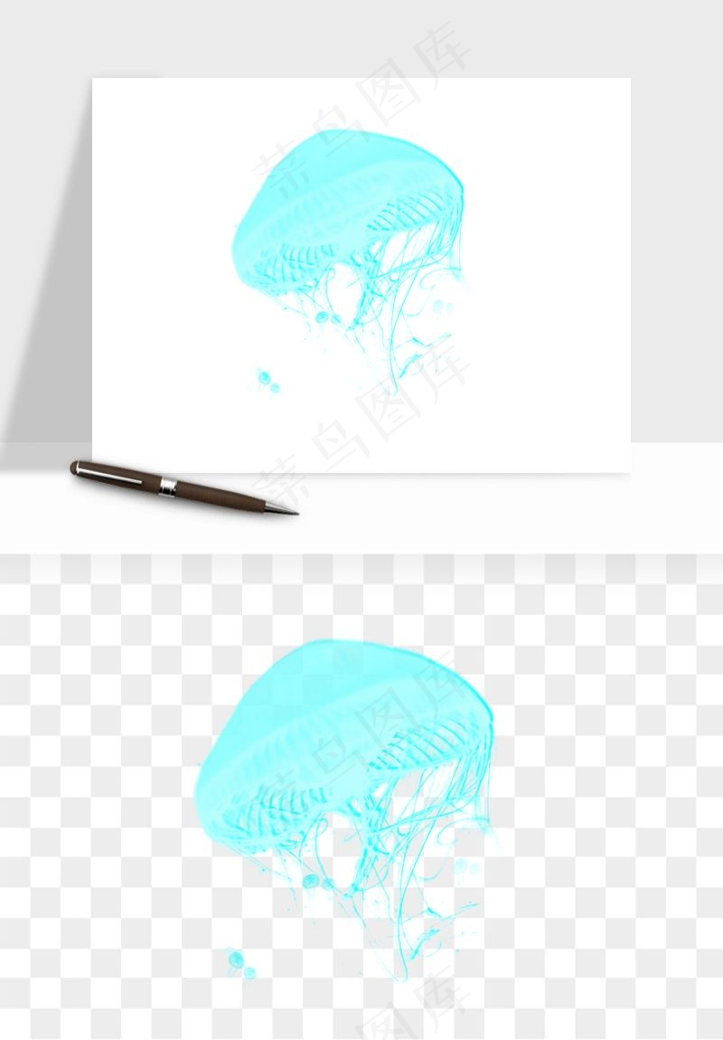 水母章鱼海底生物png免抠图