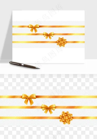 蝴蝶结丝带彩带矢量png免抠