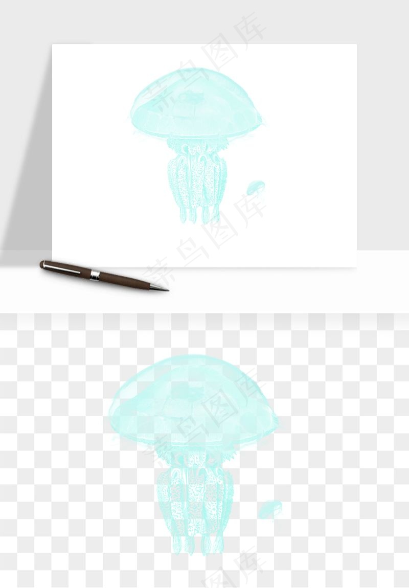 水母章鱼海底生物png免抠图