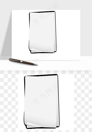 白纸卷边角翻页效果png免抠