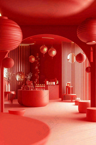 年货节促销电商背景