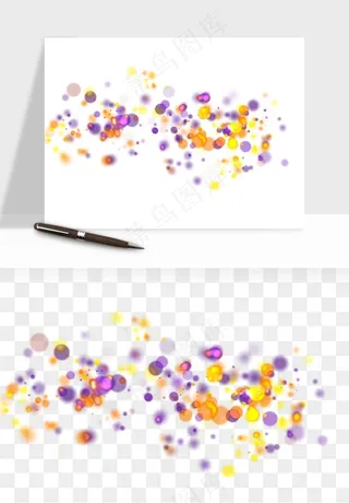 彩色光斑梦幻光点png免抠