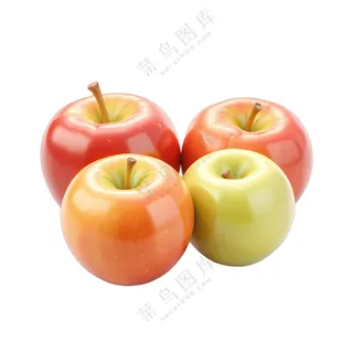 红黄绿三色苹果