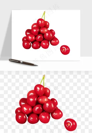 樱桃车厘子水果png免抠