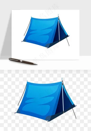 帐篷露营篝火png免抠