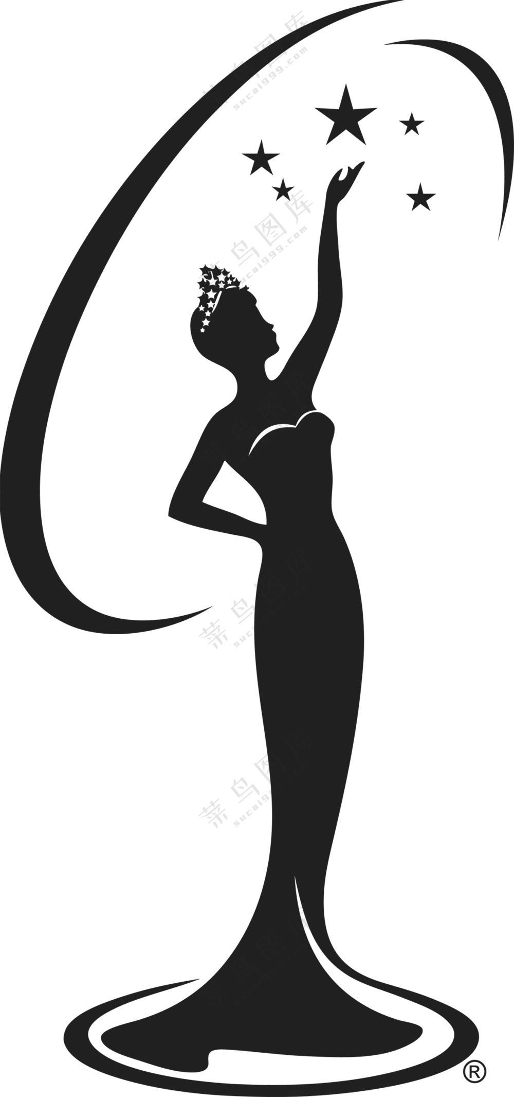 女性优雅剪影