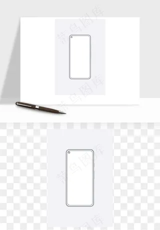 手机边框模型矢量png免抠