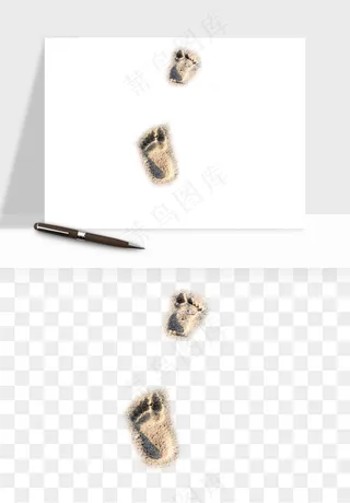 脚印脚丫鞋印png免抠