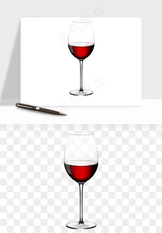 红酒玻璃酒杯png免抠