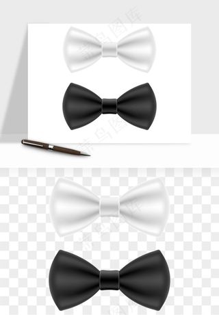 蝴蝶结西装领结png免抠