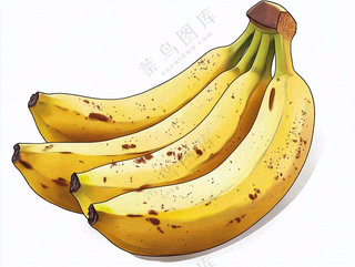 香蕉水果插画背景