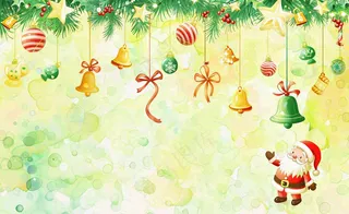 圣诞节卡通插画背景
