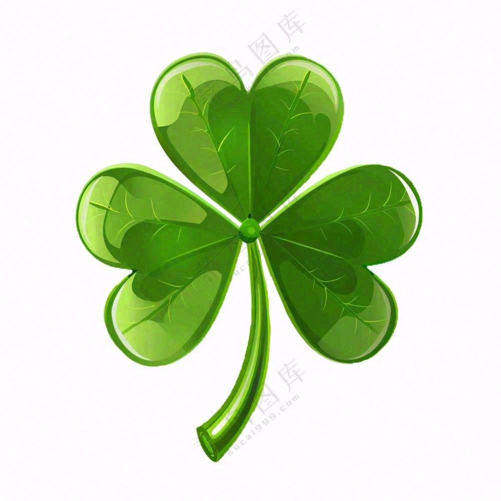 绿色四叶草三叶草植物免抠