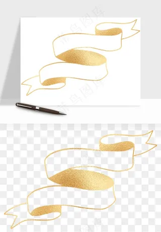 金色植物花环边框png免抠