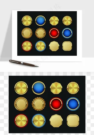 奖章勋章品质标签矢量png免抠