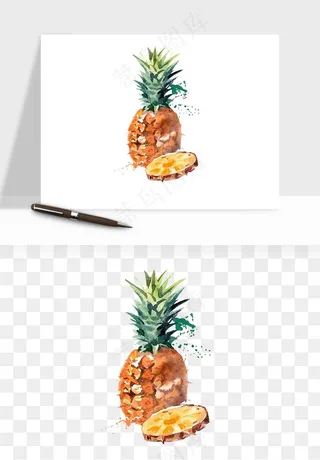 菠萝水果png免抠