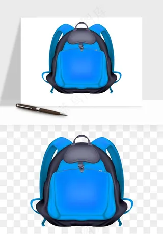 卡通书包背包双肩包png免抠