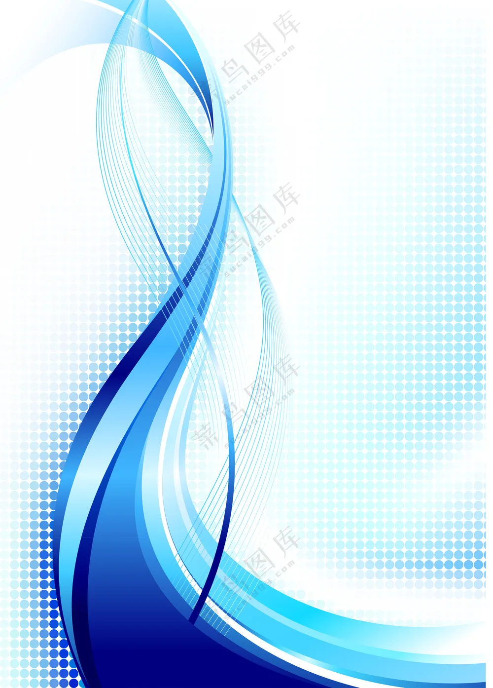蓝色科技线条素材 