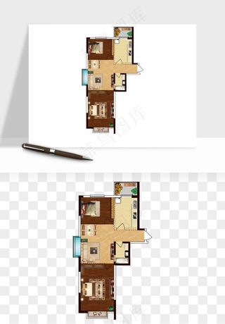 楼盘户型建筑图png免抠
