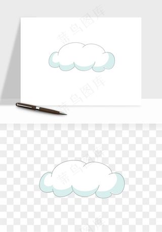 卡通云朵多云天气png免抠