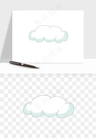 卡通云朵多云天气png免抠