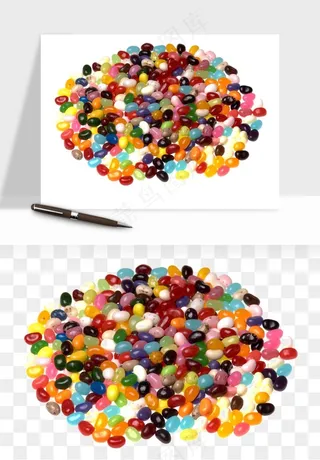 糖果糖豆彩虹糖png免抠