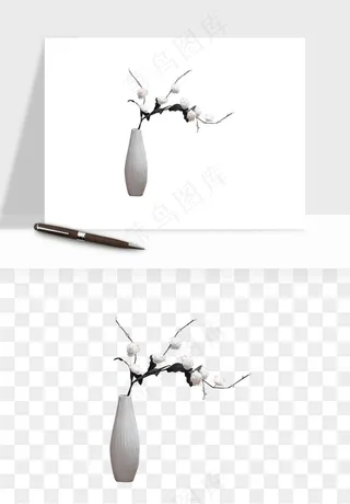 花瓶摆件花艺png免抠图