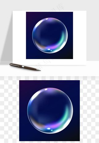 彩色气泡肥皂泡矢量png免抠