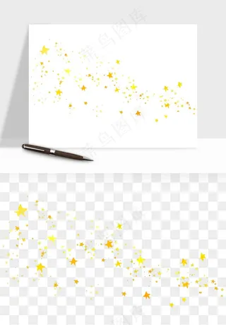 卡通小星星五角星闪光png免抠