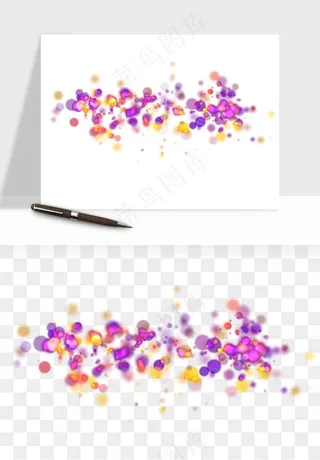 彩色光斑梦幻光点png免抠