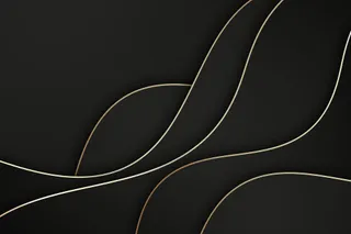 金箔色流畅金色曲线素材