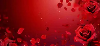 红色玫瑰花浪漫情人节七夕背景