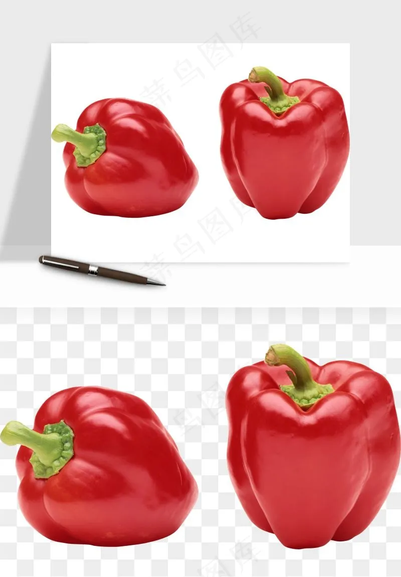 青圆椒蔬菜png免抠