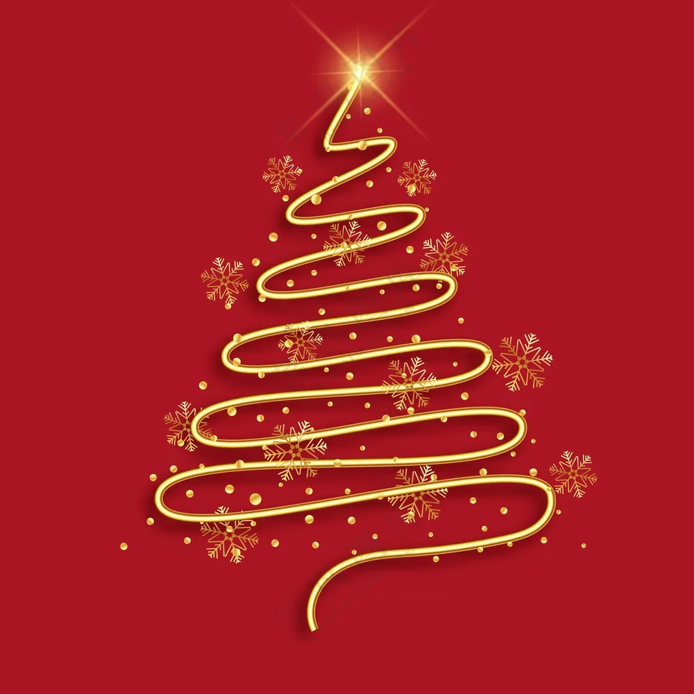 金色圣诞树素材