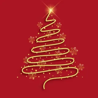 金色圣诞树素材