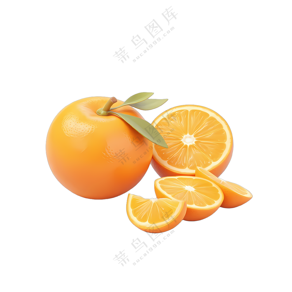 橙子及其切片