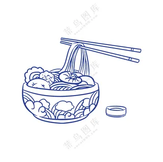 线描牛肉拉面