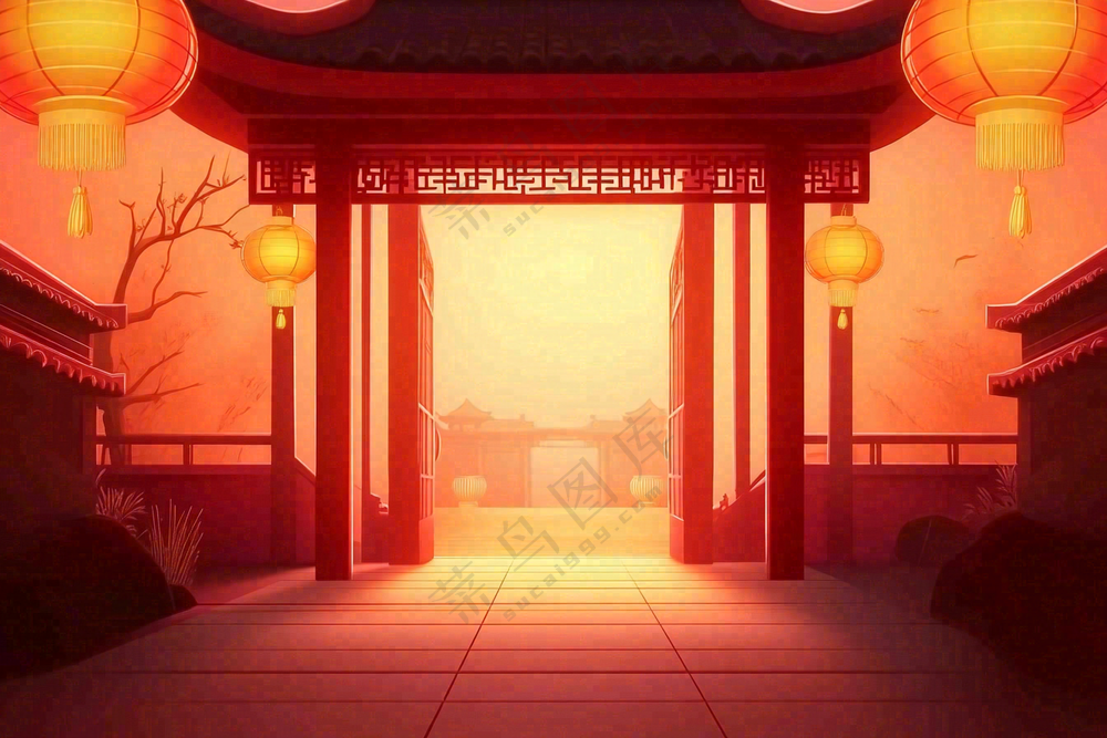 年货节促销电商背景