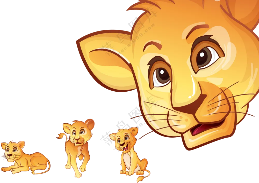 卡通狮子免抠图
