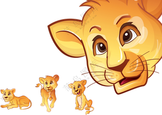 卡通狮子免抠图