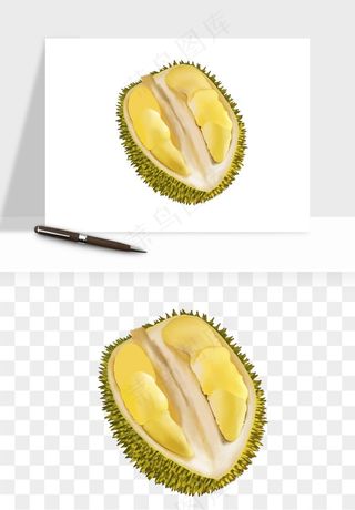 榴莲果肉水果png免抠
