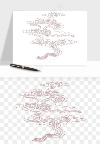 国潮祥云矢量png免抠