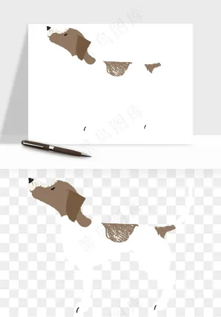 手绘狗狗宠物png免抠