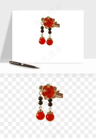 古风发簪头饰配饰png免抠