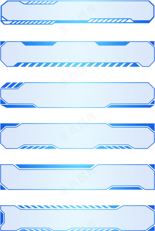 科技风通用科技框简约文本框元素素材