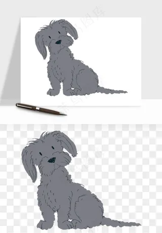 手绘狗狗宠物png免抠