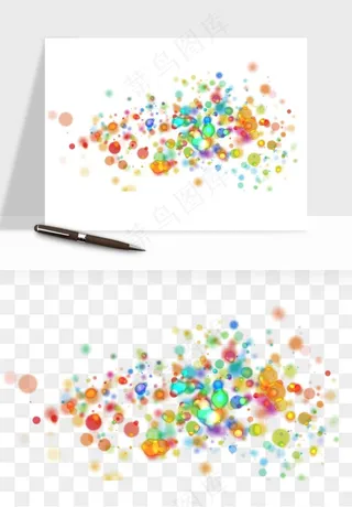 彩色光斑梦幻光点png免抠