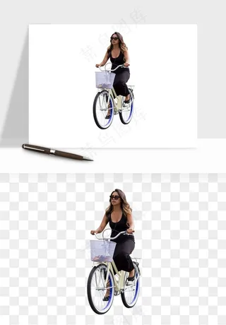 骑行人物自行车手png免抠